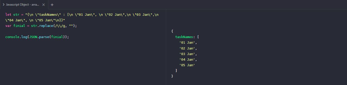 Javascript replace backslash example