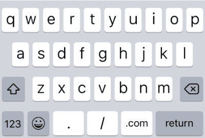 React Native, keyboardType, url, iOS